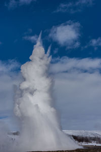 Scenic view of clouds over blue sky