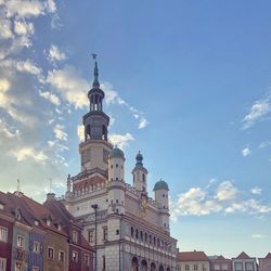 Low angle view of buildings against sky