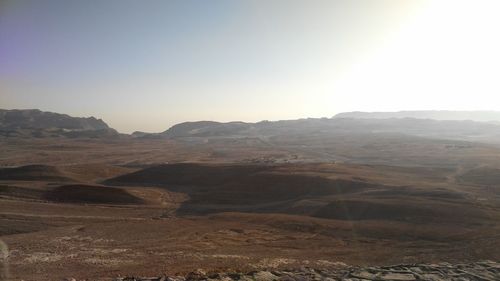 Scenic view of landscape against clear sky