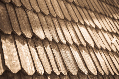 Full frame shot of wood shingles