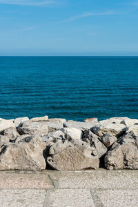 Caorle. promenade and beach. early summer colors