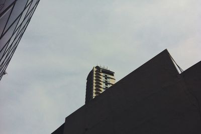 Low angle view of modern building against sky