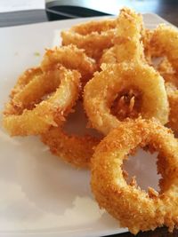 Close-up of served food in plate