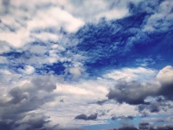 Low angle view of clouds in sky