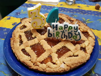 Close-up of cake in plate