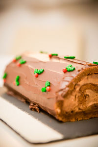 Close-up of cake on plate