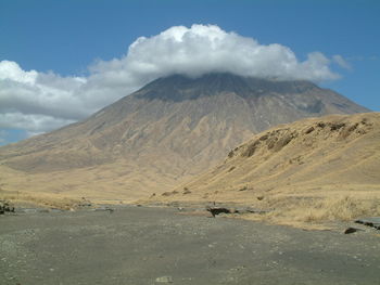 Scenic view of desert against sky