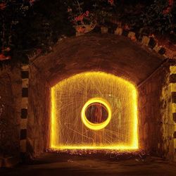 Illuminated tunnel