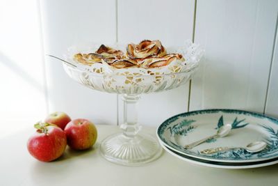 Close-up of food on table