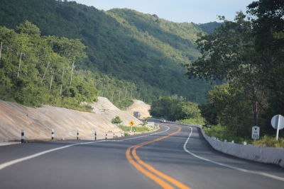 Road passing through mountains