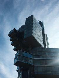 Low angle view of modern building against sky