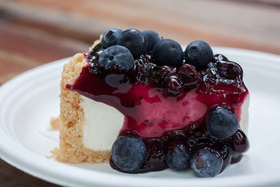 Close-up of dessert in plate