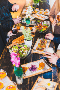 Woman eating food