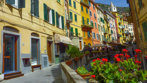 View of street amidst buildings