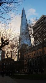 Low angle view of buildings against sky