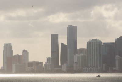 Modern buildings in city against sky