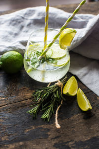 Close-up of drink on table