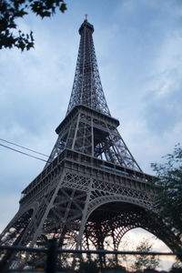 Low angle view of tower against sky