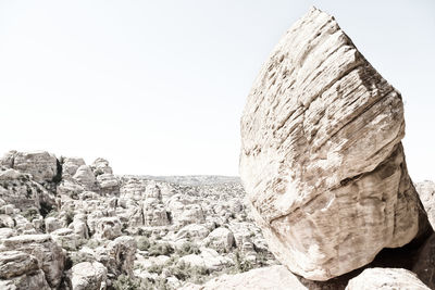 View of rock formations