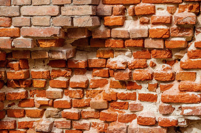 Old brick wall. abstract background. brickwork with cement