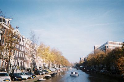 Cars parked on road