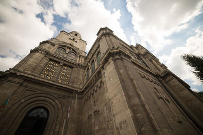 Low angle view of temple against sky