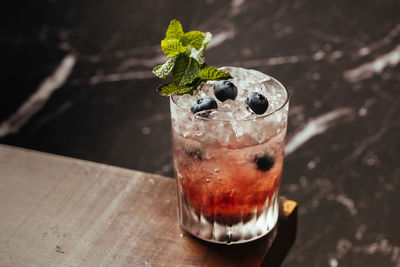 Close-up of drink on table