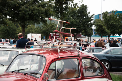 Genk, belgium, august 18, 2021 classic summer meet of oldtimer,volkswagen beetle