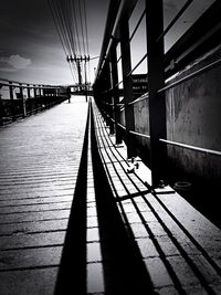 Railroad tracks against sky