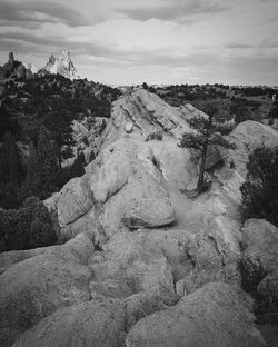 Rocky landscape against the sky