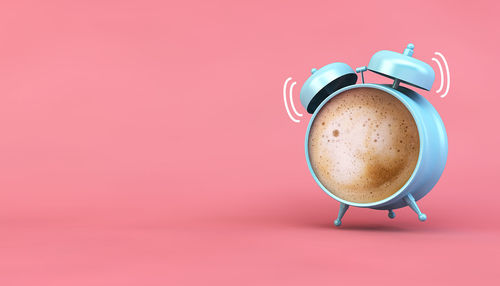 Directly above shot of coffee cup on table