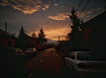 Electricity pylon at sunset