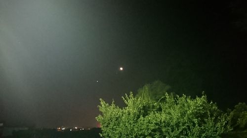 Scenic view of moon against clear sky at night