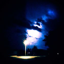 Storm clouds over dark sky