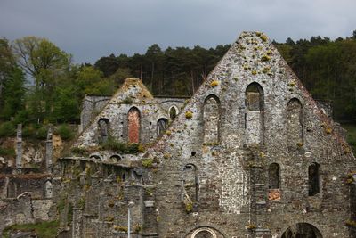 Low angle view of historic building against sky