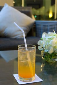 Close-up of drink on table