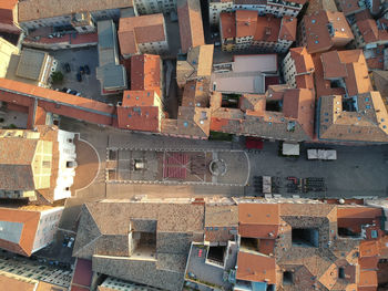 High angle view of buildings