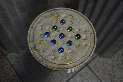 Close-up of object on table