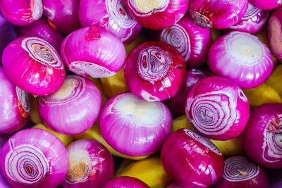 Full frame shot of pink candies