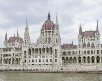 View of building against cloudy sky