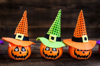 Close-up of pumpkin on table