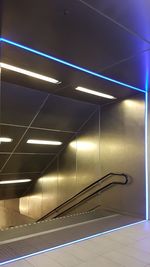 Low angle view of illuminated staircase