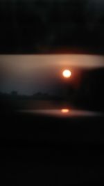 Close-up of moon at sunset