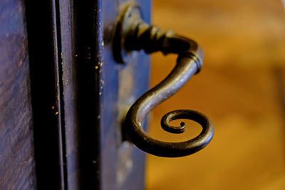 Close-up of rusty metal door