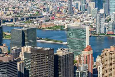 High angle view of cityscape