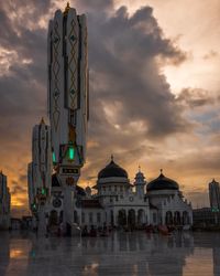 View of building against sky during sunset