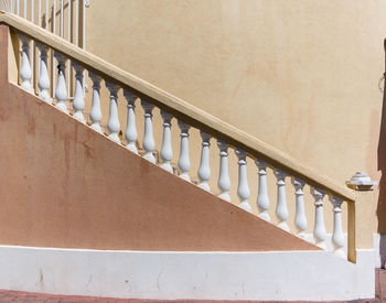 Low angle view of staircase against building