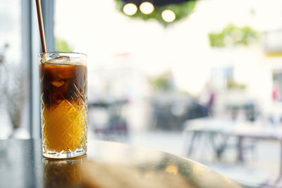 Close-up of drink in glass