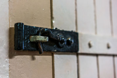 Close-up of rusty metal door