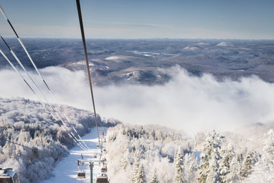 Scenic view of snow covered landscape